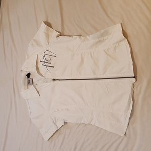 Cotton / spandex top, zippered Harley Davidson bling